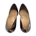 Christian Louboutin Dark Brown Leather Bianca Platform Pumps Heels Size 38 Photo 5