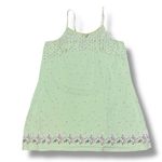 Vintage Opposite Floral Flannel Babydoll Nightgown Green Pink XL Photo 11