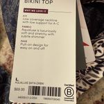 Athleta NWT  Navy Blue & White Bikini Top - Size Large Photo 4