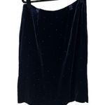 Ralph Lauren Vintage Navy Blue Velvet Sparkle Studded Skirt Photo 0