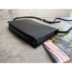 Madewell  The Morgan Leather Crossbody Boho Messager Bag Clutch Black W/Mirror Photo 3