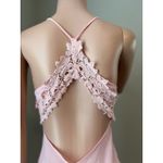 D'ELEGANCE LINGERIE Slip PINK SPAGETTI MEDIUM MAXI FLORAL LACE LIGHTWEIGHT#95 Photo 6