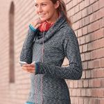 Athleta Athletic Top Womens Size XS Athleisure Cowl Sporty Warm Cozy Comfy Fuzzy Photo 0