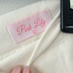 Pink Lily  Women's MY EXCITING NEWS WHITE FRINGE Crop Top & Pants Set Size M Photo 7