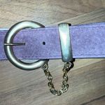 Nan Lewis women’s 4X belt dusty rose mauve color gold detail retro leather chain Pink Photo 2