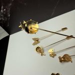 Lapel Stick Pin Gold Tone Lot Of 6 Whale Koala Butterfly Ladybug Elephant Photo 11