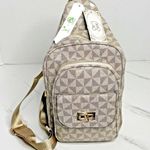Vegan Sling Backpack Crossbody Geometric Pattern Lead Photo 0