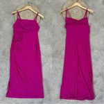 ZARA Women’s Draped Neckline Midi Dress Sleeveless Blogger Favorite in Fuchsia M Photo 4
