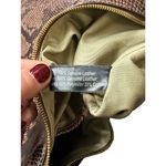 G.I.L.I. Milano Python Printed Hobo Bag Leather Shoulder Brown Zipper Strap EUC Photo 9