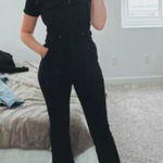 Good American Fit for Success Bootcut Jumpsuit in Black099 Size Medium Photo 0