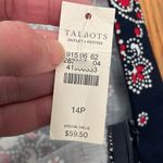 Talbots  Bandana Print A-line Mini Skirt Women Petite 14p Navy Red NWT Photo 5