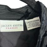 Jaclyn Smith  Classic Womens Black Silk Velvet Burnout Floral Button Top Size L Photo 6