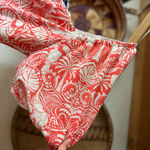 AQUA The White Lotus x toile Printed Puff Sleeve Mini Coral Dress XL linen blend Photo 5