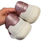 Kate Spade Keswick Glitter Stripe Low-Top Sneakers White Pink Stripe 9.5 Photo 5