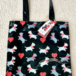 Black Tote Bag with Scottie Dog Print Photo 0