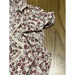 All in Favor All In Favor Floral V-Neck Ruffle Top Size Medium Photo 3