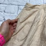 Carlisle Vintage Womens A-line Skirt Pleated Pockets Beige Size M 12 Linen Blend Photo 2