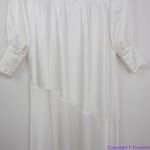 Eloquii NEW White Satin Maxi long sleeves Dress, 18 Photo 12