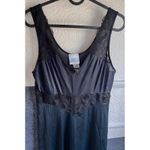 Vintage Quiet Moments long night gown in black lace trim size M Size M Photo 1