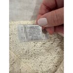 The Limited VTG Hand Knit Sweater Womens Medium Cream Ramie Cable Chunky Winter Photo 5