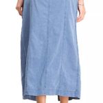 Free People NEW Size 0 Catching Feelings Chambray Denim Blue Tie Midi Skirt BNWTS Photo 3