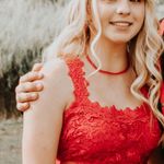 Red Lace Homecoming / Formal Dress Size XS Photo 2