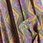 Hazel Large Boho Aztec Flowy Loose Dress Pleat V Neck Swim Cover Vacation Summer Brown Photo 3