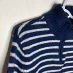 American Eagle  Seriously soft striped wool blend mockneck quarter zip sweater M Photo 46