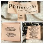 Philosophy  Abstract V-Back Bodycon Midi Dress Black Modal White M Photo 9