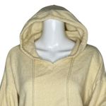 Free People Sweater Womens XS Cream Crop Hoodie Balloon Sleeve Minimal Neutral Photo 4