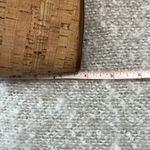 BORN Venetia Panna Cotta Metallic‎ Leather Cork Wedge Platform Sandals Size 6 Photo 12