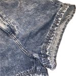 American Eagle Outfitters High Waist Ruffle Hem Elastic Blue Jean Mom Shorts 2 Photo 2