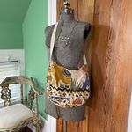 Colorful Canvas Crossbody Bag Southwest Desert Scene Print Boho Sling Orange Photo 3