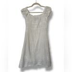 o.p.t. Isabelle Bianco White Cotton Embroidered Mini Dress Photo 3