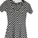 Monteau Los Angeles Stripe Chevron Short Sleeve Flare Mini Dress Size Medium Photo 8