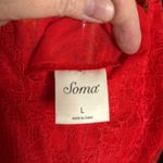 Soma NWT  SENSUOUS 100% Silk Lace Red Chemise Size Large Photo 9