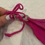 Women size small Brazilian purple pink side tie bikini bottom metal circle Photo 2