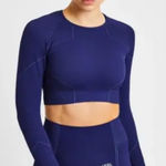 AYBL  Reflex Seamless Long Sleeve Crop Royal Blue NWT Large Photo 0
