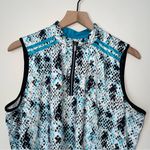 Sleeveless Women’s Blouse‎ with Mock Turtleneck Blue Size XL Photo 1