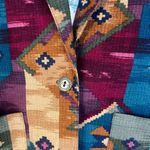 Sunbelt Vintage Colorful Aztec One Button Tunic Lightweight Jacket Blazer Sz M/L Green Size L Photo 3