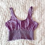 Me to We Pacsun Purple Floral Tie Front Smocked Tank Top Size Medium Photo 1