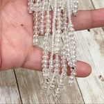 Clear Faceted Glass Crystal Bead Tassel Necklace Photo 8