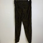 Johnny Was Allebra Metallic Tape Jogger Pants Womens Small Tiger Green Glitter Photo 8