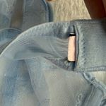 Victoria's Secret  Light Blue Lace Unlined Demi Bra 32C Floral Sheer READ‎ Photo 3