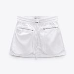 ZARA White Cargo Mini Skirt Photo 0