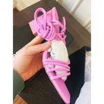 Pretty Little Thing NIB  Pink Square Toe Strappy Sandals Size 8 Feminine Coquette Photo 1