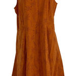 Toad & Co Womens Orange Sleeveless Floral Patterned Dress Crochet Hemline Size S Photo 0