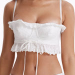 House Of CB  Federica White Broderie Anglais Bralette Top Medium Photo 0