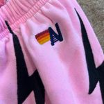 Aviator Nation  Pink Lightning Bolt Stitch SweatPants Size XS Photo 5