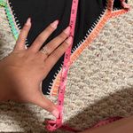 PilyQ  Platinum Black Crochet Rainbow Trim One Piece Swimsuit- Size Medium Photo 8